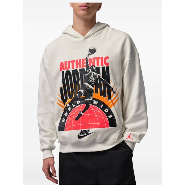 ジョーダン メンズ パーカー・スウェットシャツ アウター Brooklyn fleece printed hoodie Neutrals