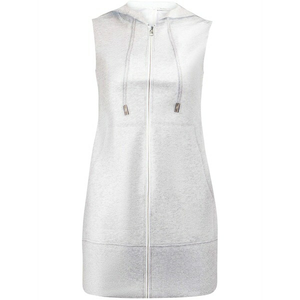 J.W.アンダーソン レディース ワンピース トップス Zipped hoodie mini dress Grey｜asty