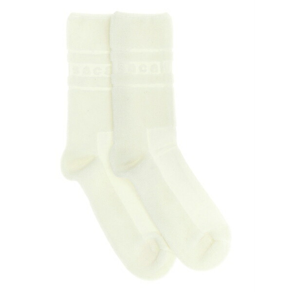 サカイ レディース ソックス アンダーお召しもの Jacquard logo socks Neutrals