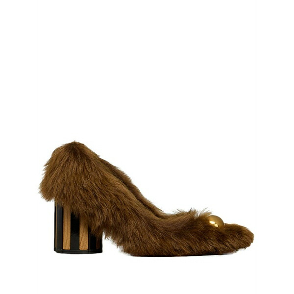意中の女 レディース パンプス シューズ 100粍 embellished pointed toe heel Brown