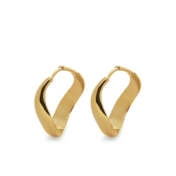 モニカヴィナダー レディース ピアス＆イヤリング アクセサリー Medium swirl hoop earrings Gold｜asty