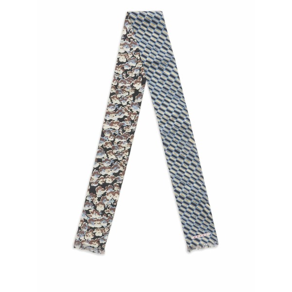 マルニ レディース マフラー・ストール・スカーフ アクセサリー Double-sided frayed scarf Blue