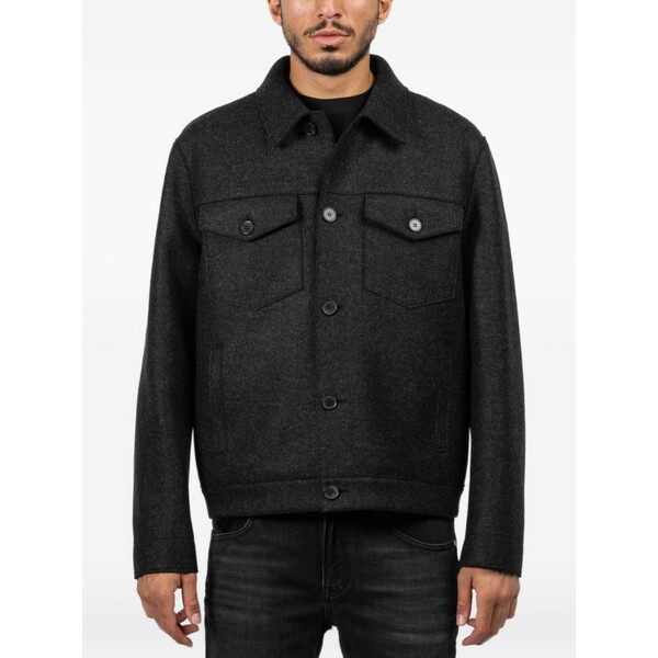ハリスワーフロンドン メンズ 上衣＆上衣 アウター Western jacket Black メンズファッション-コート・ジャケット