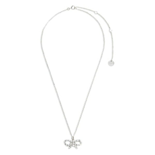 セルフ・ポートレイト レディース ネックレス・チョーカー・ペンダントトップ アクセサリー Crystal-bow necklace Silver|asty