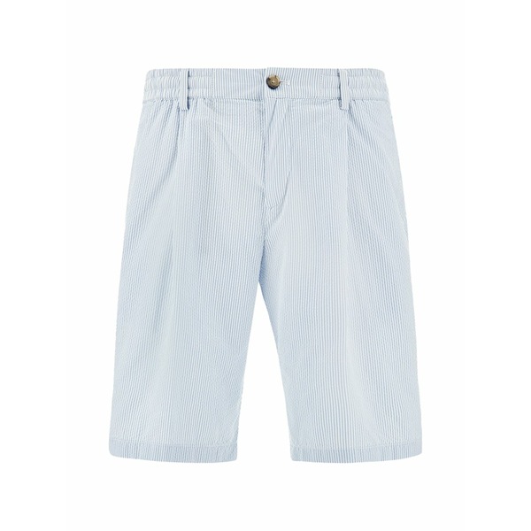 ポールアンドシャーク メンズ カジュアルパンツ ボトムス Striped seersucker shorts Blue｜asty