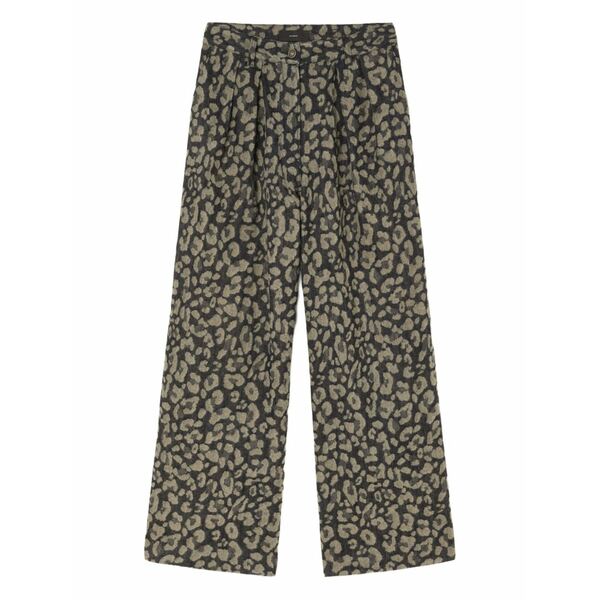 アラヌイ レディース デニムパンツ ボトムス Seattle pleated leopard-print jeans Neutrals|asty