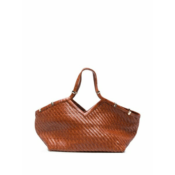 ベネデッタベルジッチーズ レディース トートバッグ バッグ Woven top handle tote bag Brown