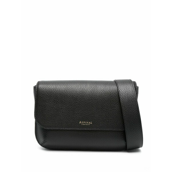 アスピナルオブロンドン レディース ショルダーバッグ 御徒面子 Ella leather crossbody bag Black