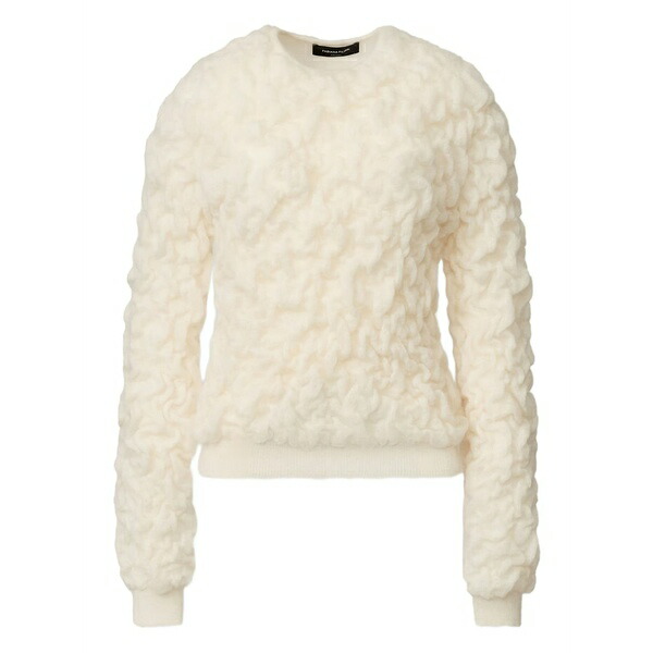 ファビアナ フィリッピ レディース 編み物\u0026スウェーター アウター Textured round-neck sweater White