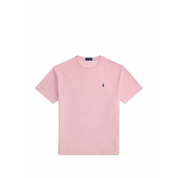 ラルフローレン メンズ Tシャツ トップス Crew-neck logo-detail t-shirt Pink｜asty