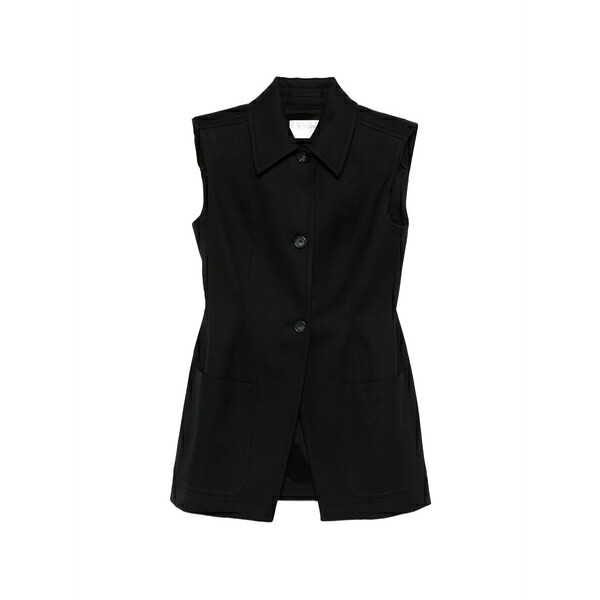 スポーツマックス レディース ジャケット&ブルゾン アウター Spxgabarra button sleeveless gilet Black|asty