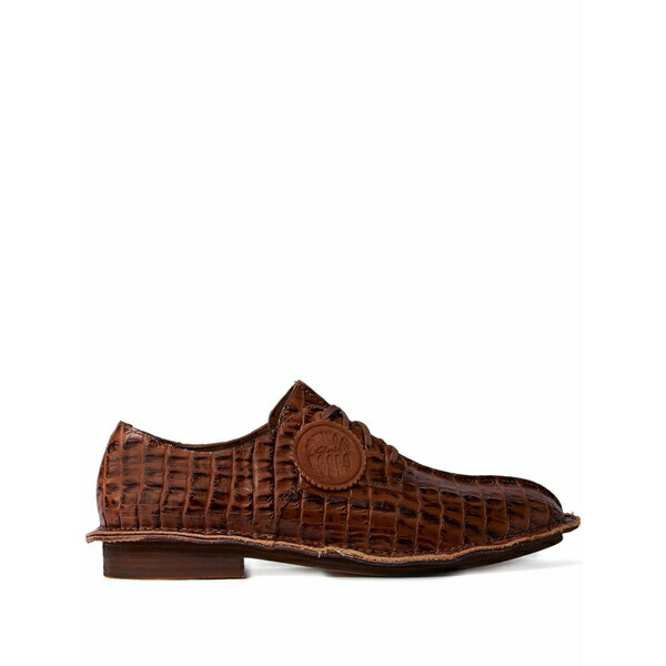 マーティン・ローズ メンズ ドレスシューズ シューズ X clarks croc-embossed derby shoes Brown