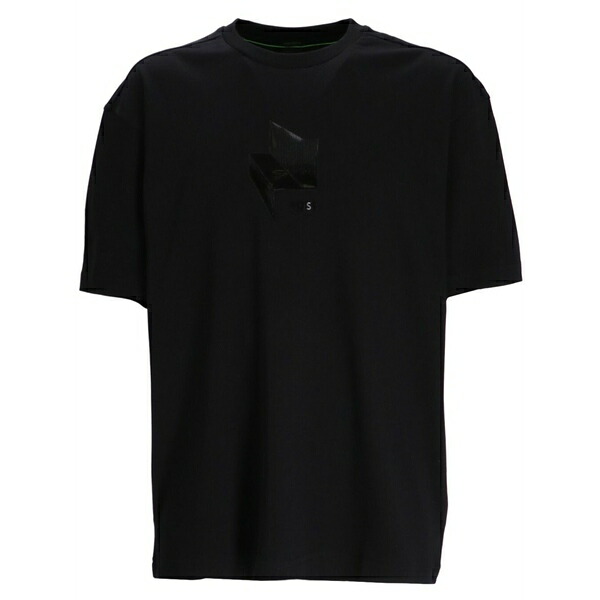 元締め メンズ ティーシャツ トップス Print-at-chest t-shirt  Black メンズファッション-Tシャツ・カットソー-トップス