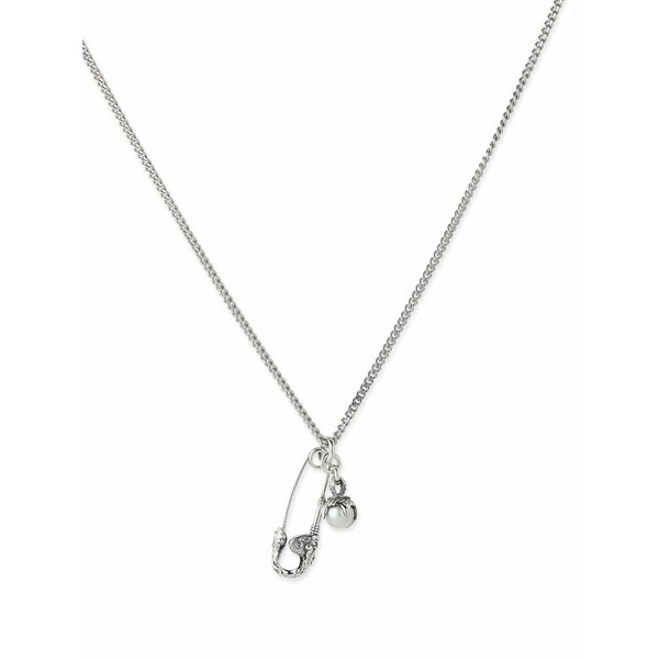 エマニュエレ ビコッキ メンズ 頸飾り・チョー鉄道車両 添え物 Safety pin pearl-pendant necklace Silver