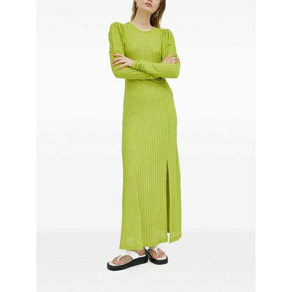 ゲタス レディース ワンピース トップス Ruched long-sleeve dress Green｜asty