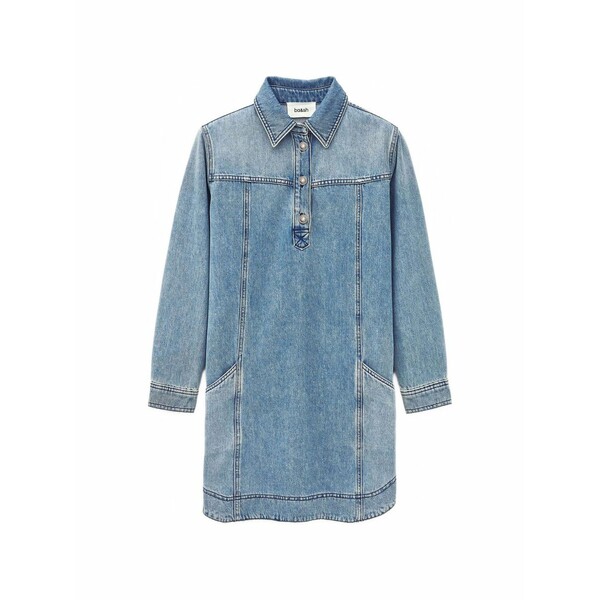 バッシュ レディース ワンピース トップス Tona buttoned denim dress Blue|asty