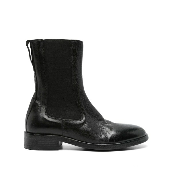 モマ レディース ブーツ シューズ Leather boots Black