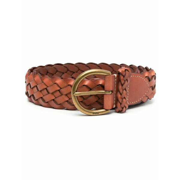 ラルフローレン レディース 三尺帯 付属物 Interwoven-design buckle belt Brown