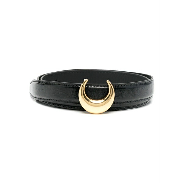 米国海兵隊員 独居室 レディース 三尺帯 付属物 Moon-buckle leather belt Black