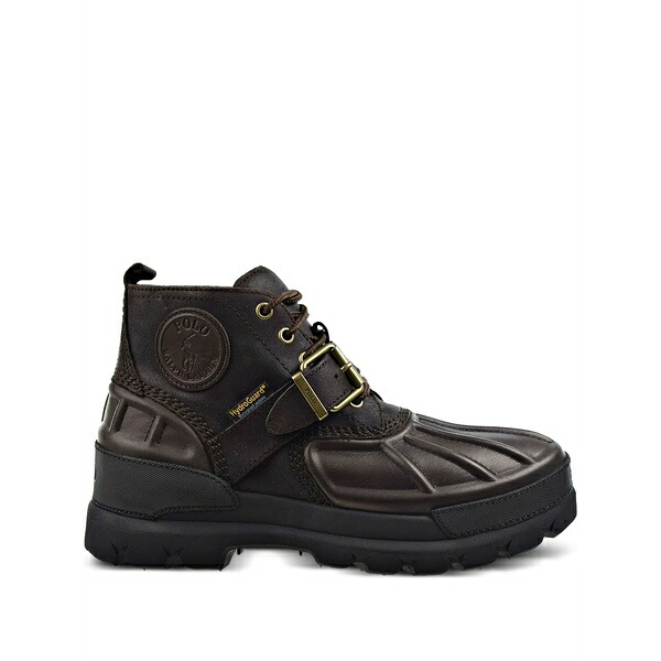 ラルフローレン メンズ ブーツ シューズ Leather buckle hi-tops Brown