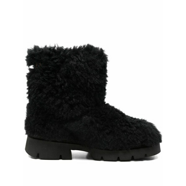 イヌイキー レディース ブーツ シューズ Biker teddy boots Black