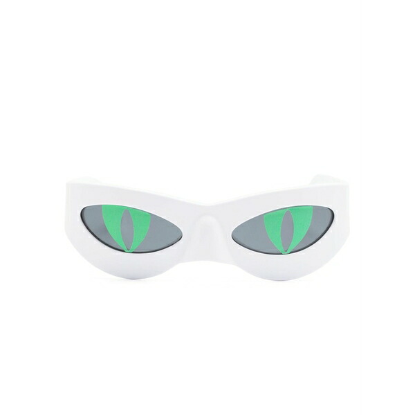 プリンスチャールズ島・ジェフリー メンズ サングラス・アイウェア 付属物 Neko rectangle-frame sunglasses White サングラス-眼鏡・サングラス-バッグ・小物・ブランド雑貨