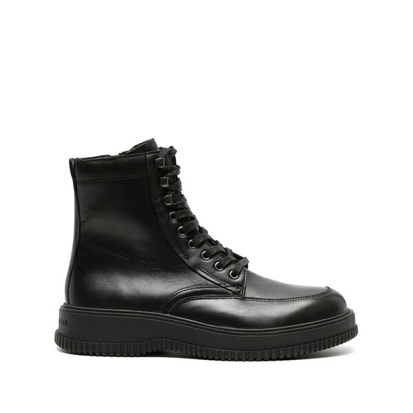 トミー ヒルフィガー メンズ ブーツ シューズ Everyday leather ankle boots Black｜asty