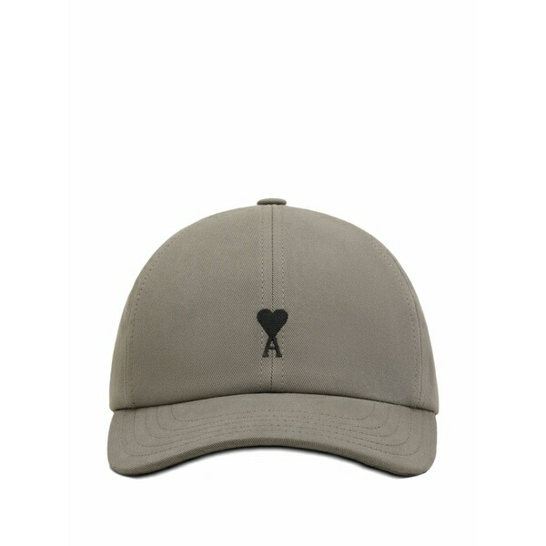 アミ メンズ 帽子 アクセサリー Ami de coeur embroidered baseball cap Grey