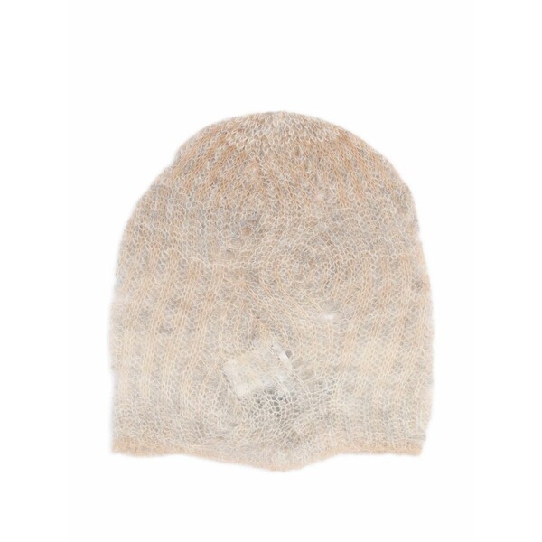 カングラ レディース 帽子 アクセサリー Brushed-finish beanie Neutrals|asty