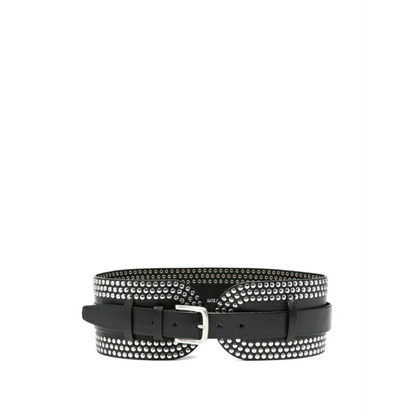 ゴールデングース レディース 三尺帯 付属物 Studded leather belt Black