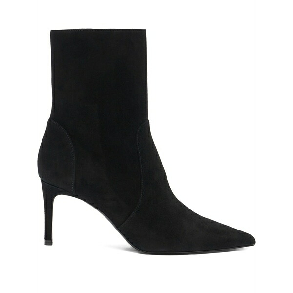 スチュアート ワイツマン レディース ブーツ シューズ 75mm stuart power zip-detail pointed-toe boots Black|asty