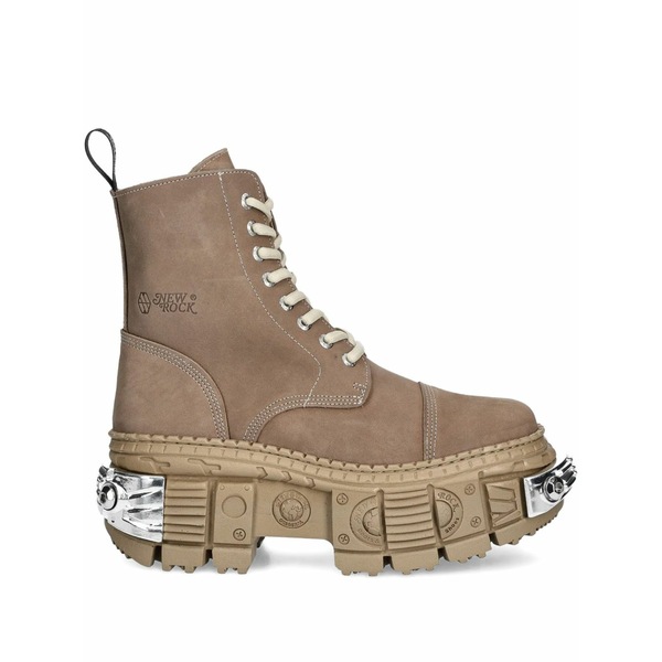 ニュー鍵を掛ける メンズ ブーツ シューズ 100粍 lace-up platform combat boots Neutrals