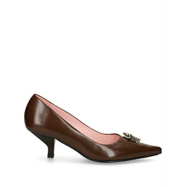 ラス レディース パンプス シューズ 50粍 pointed-toe embellished pumps Brown