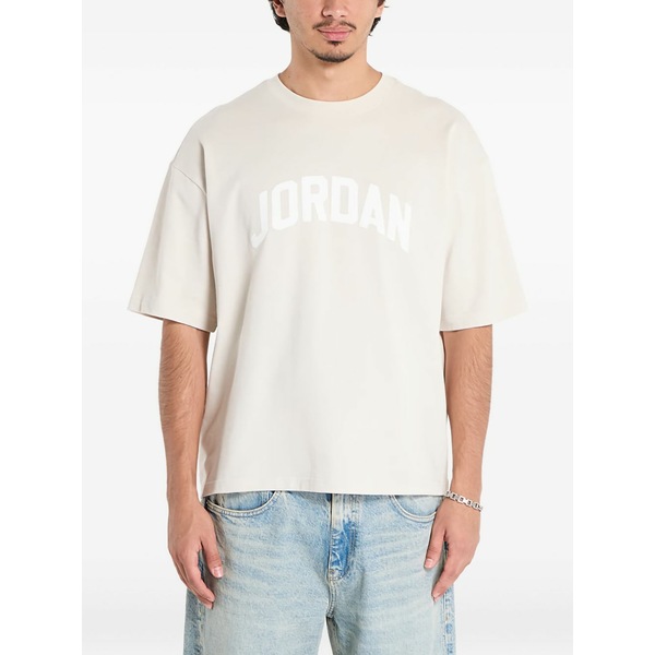 ジョーダン メンズ Tシャツ トップス Flight essentials logo-print t-shirt White|asty