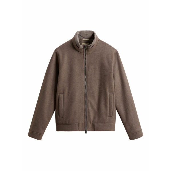 毛糸 資産家 メンズ 上衣＆上衣 アウター Knitted wool bomber jacket Brown