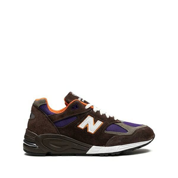 ニュー平衡にする メンズ スニーカー シューズ Made インチ usa 990v2 \"brown/orange/purple\"" sneakers Brown"