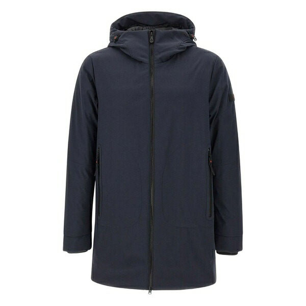 ピューテリー メンズ 厚地の外套 アウター Hooded zip-up parka Blue