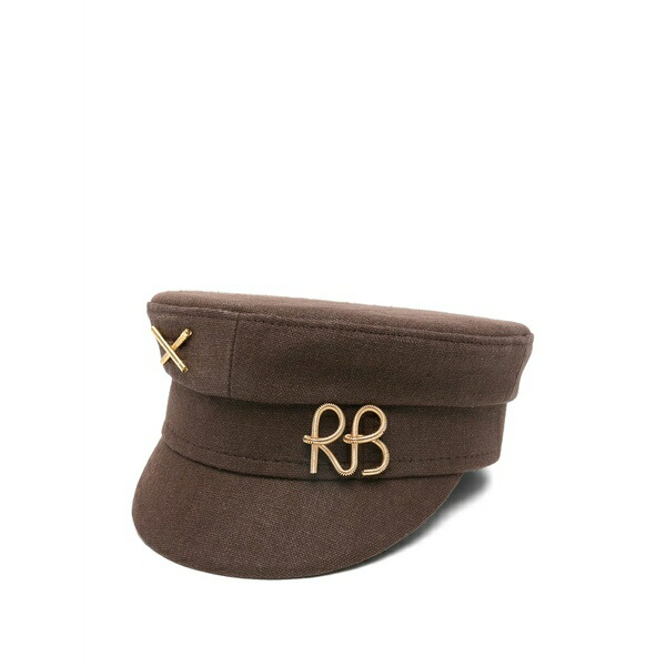ラスランバジンスキー レディース 鳥打ち帽 付属物 Logo-plaque baker hat Brown