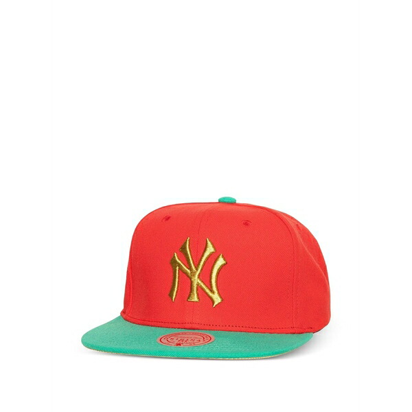 ミッチェル&ネス メンズ 帽子 アクセサリー New york yankees cooperstown mistletoe embroidered baseball cap Red|asty