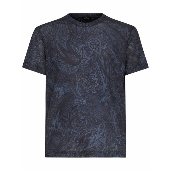 エトロ メンズ Tシャツ トップス Paisley-print short-sleeve t-shirt Blue｜asty