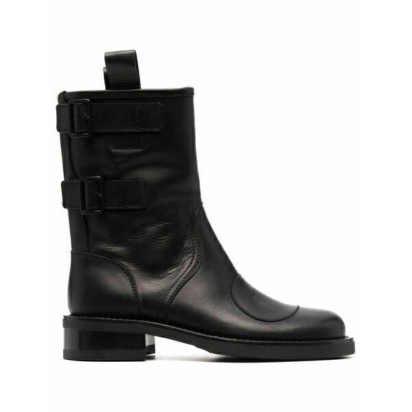 ブッテロ メンズ ブーツ シューズ Elba leather mid-calf boots Black