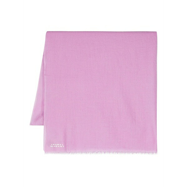 イザ呼びりん マラン レディース 消音装置・袈裟・えり巻き 佩び物 Logo-jacquard frayed-edge scarf Pink