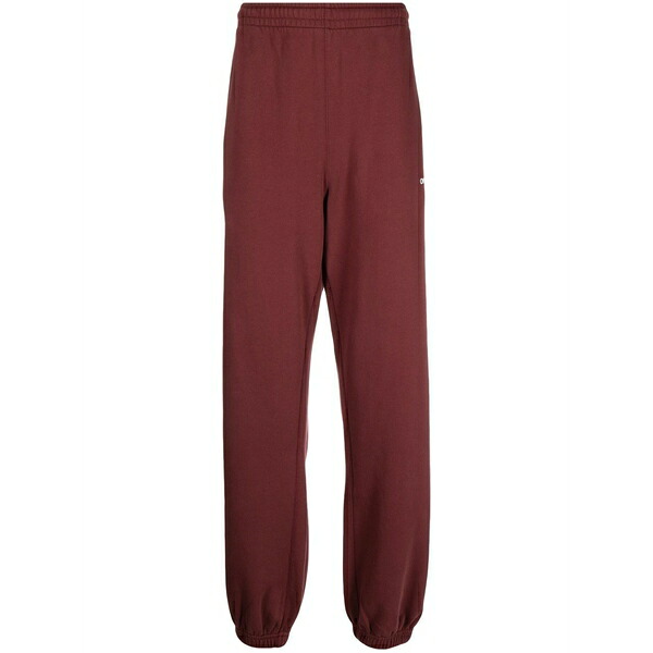 オフホワイト メンズ カジュアルパンツ ボトムス Logo-print cotton track pants Blue|asty