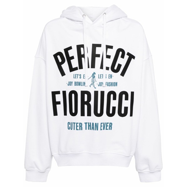 フィオルッチ メンズ パーカー・スウェットシャツ アウター Perfect fiorucci-print cotton hoodie White