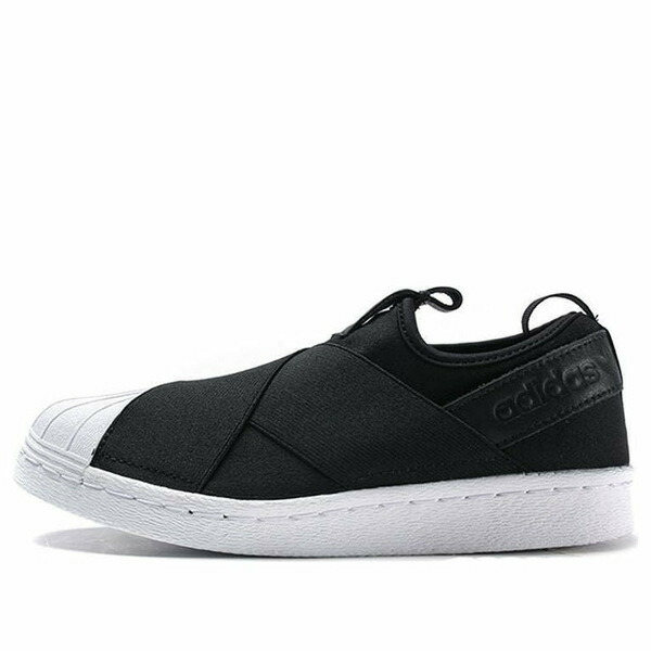楽天市場】adidas SUPERSTAR SLIP ON W CBLACK/FTWWHT/GOLDMT