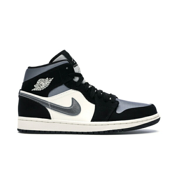 Jordan ジョーダン メンズ スニーカー 【Jordan 1 Mid Satin Grey Toe】 サイズ US_M_13 Black/Smoke Grey-Sail｜asty 58,080円