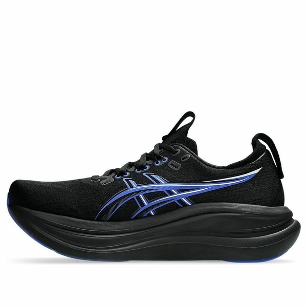 ASICS アシックス メンズ スニーカー 【ASICS Gel-Nimbus 28 'Black Neon Blue' 1011C127-004】 サイズ US_M_13｜asty