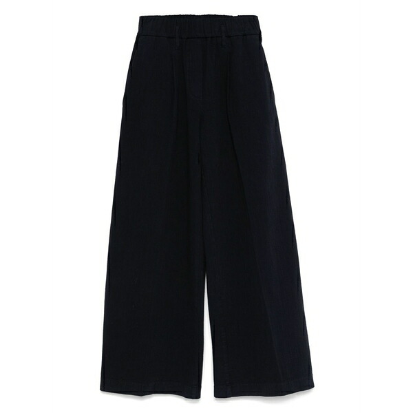 フォルテ フォルテ レディース カジュアルパンツ ボトムス Cotton trousers  Blue