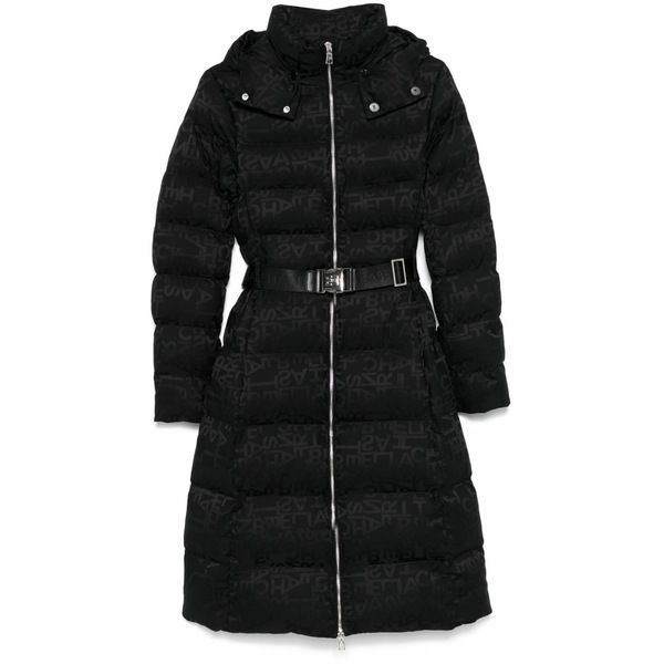 エリザベスフランキ レディース 厚地の外套 アウター Monogram coat Black