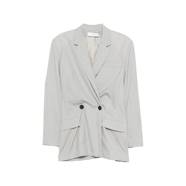 イロ レディース 上衣＆上衣 アウター Sunrise double-breasted pocket jacket Grey